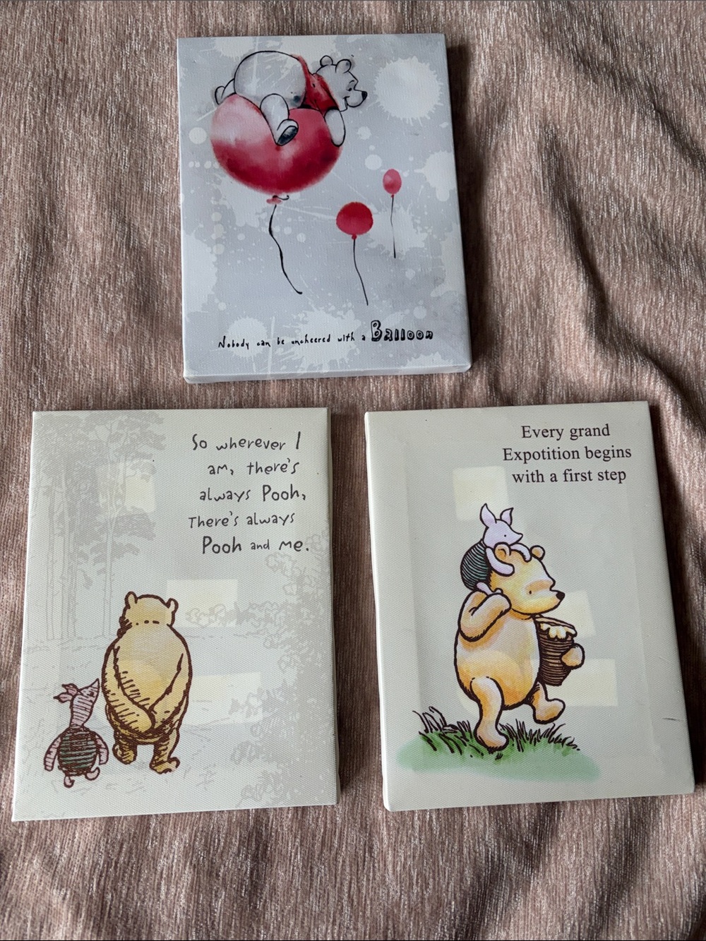Winnie the Pooh canvas wall art for nursery or toddler room